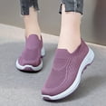 thumbnail image 3 of Mepaouo Hands Free Slip on Shoes for Women Orthopedic Woven Walking Casual Running Shoes Flats, 3 of 6