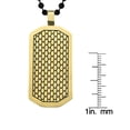 thumbnail image 4 of West Coast Jewelry Men's Textured Dog Tag Gold Plated Two-Tone Necklace, 4 of 4
