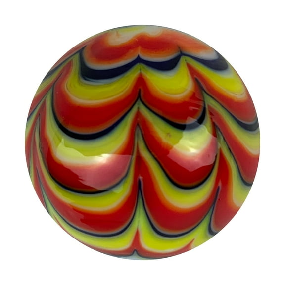 25mm Razzamatazz Handmade Art Glass Marble bargello Design 1" Shooter