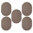 thumbnail image 1 of Furnish My Place Modern Indoor/Outdoor Commercial Solid Brown Rug, Modern Area Rug, Baby Nursery Mat, Pet-Friendly Carpet for Living Room, Playroom, Made in USA, 2' x 4' Oval - Set of 5, 1 of 6