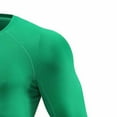 thumbnail image 7 of Afuyipoi Men's Compression Shirts Long Sleeve Athletic Workout Base Layer, Quick Dry Basketball Football Tops Undershirts Army Green Size 2XL, 7 of 7