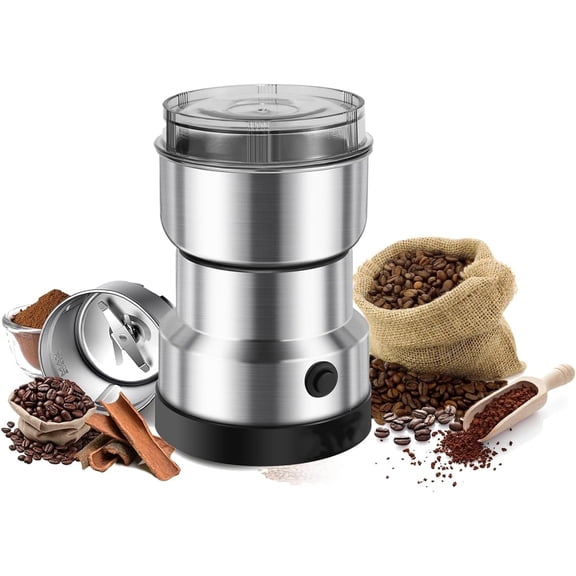 Coffee Grinder Electric & Spice Grinder, 150-400W Fast Grinding with Stainless Steel Blades for Coffee Beans, Spices, Seeds, Herbs,Dry Food Mill,Mini Kitchen Grinder (Handheld)