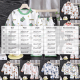 thumbnail image 3 of NIEWTR Toddler Pajamas Set for Boys Girls Short Sleeve Round Neck Top + Breathable Shorts 2-Piece Summer Outfits for 18-24M 2T 3T 4T Gift Set(A-Blue,12-18 Months), 3 of 4