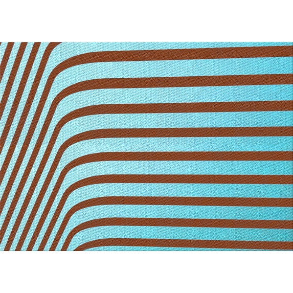 Ahgly Company Machine Washable Indoor Rectangle Transitional Sienna Brown Area Rugs, 6' x 9'
