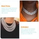 thumbnail image 2 of Collar para hombre cadena cubana de cuello macho macho de hip-hop collar de collar joyería, 2 of 7