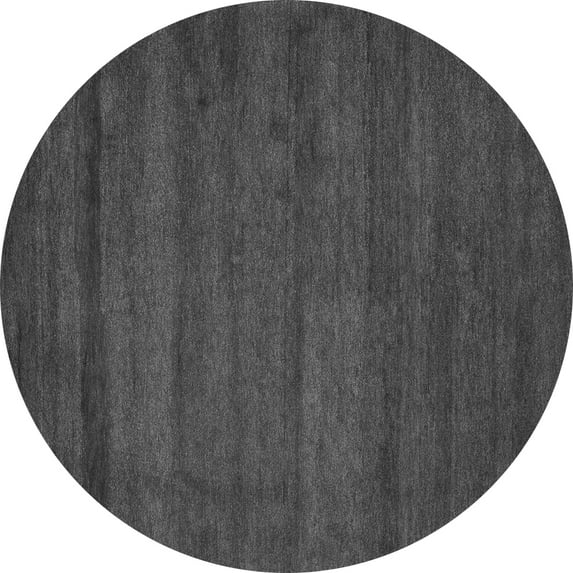 Ahgly Company Indoor Round Abstract Gray Contemporary Area Rugs, 5' Round