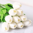 thumbnail image 3 of CSChome Artificial Tulip Decoration Artificial Tulip Decoration Realistic Reusable Home Wedding Party Faux Flower Floral Spring Decoration 10Pcs Artificial Tulip Branch with Stem, 3 of 6