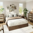 thumbnail image 1 of EDTara Wooden Platform Bed Frame, Twin/Full/Queen/King, Sturdy Slats, Simple Floor Bed, No Box Spring Required, 1 of 6