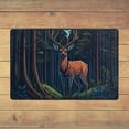 thumbnail image 3 of Bathroom Rug Non-Slip Mat, Super Soft Absorbent Bath Mat - Cartoon Deer Forest Flannel Non-Slip Floor Mat, 36"x24", 3 of 8
