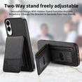 thumbnail image 3 of ELEHOLD Case for Samsung Galaxy S25 Edge, RFID Blocking Slim PU Leather Wallet Case with Card Holder & Kickstand,Black, 3 of 11