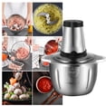 thumbnail image 4 of TFixol Electric Meat Grinder 2L Multi Function Stainless Steel Food Processor for Meat Vegetables Fruits Nuts 2-Speed Control Food Chopper for Home Kitchen Restaurants, 4 of 6