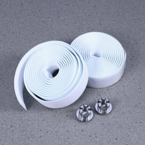 Worgeous Cushioned Handlebar Tape with AntiSlip Pattern for Bicycle Made of Rubber Foam White 2 Bar Plugs Included