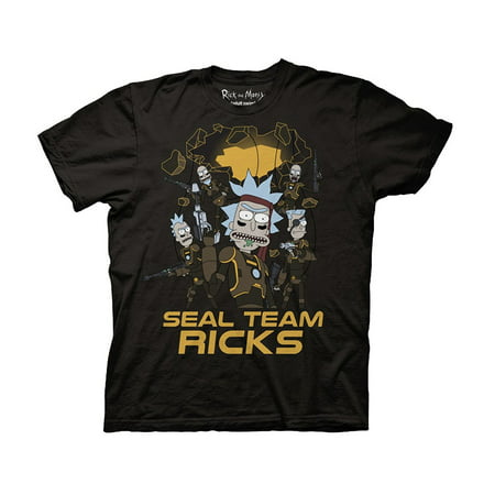 Ripple Junction Rick and Morty Seal Team Ricks Action Poster Adult T-Shirt (Best Site To Design And Sell T Shirts)