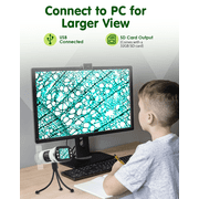 Zacro Handheld Microscope for Kids, Portable Pocket Microscope with 2” LCD Screen & Adjustable LED for Kids 8-12, White