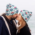 thumbnail image 5 of Lsque Tulips Flowers Pattern Knitted Beanie, Unisex Winter Hat, Knit Hat Winter Beanies Thick Fisherman Beanies Cuffed Plain Skull Caps, 5 of 6