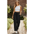 thumbnail image 6 of Women’s Casual Wide Leg Sweatpants Flowy Lounge Pants with Pockets Adjustable Tie Knot Elastic Waist Pajama Pants, 6 of 8