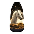 thumbnail image 3 of Uourmeti Horse Sunflower Starry Print Front Car Seat Cover 1 Piece, Seat Covers for Cars Polyester Perfect Fit Stretchy for Vans Sedan Suv, 3 of 6