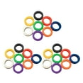 thumbnail image 1 of Visland 32 Pcs Plastic Key Covers Tags Soft Rubber Key Identifiers Standard Flat Organization House Key Colorful Key Toppers, 1 of 8