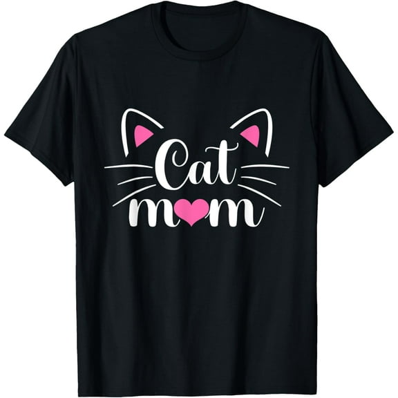 Cat Mom Happy Mother's Day Funny Kitten Cat Lovers Mom Women T-Shirt100% cotton