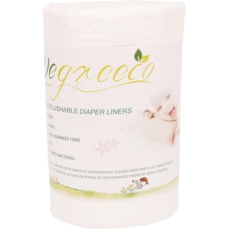 Wegreeco 100% Bamboo Diaper Liners, 100 Sheets