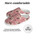 thumbnail image 6 of KLL Rose Flowers Pattern Adult Unisex Cozy Slippers,Fuzzy Slip-on Slippers TPR Sole Slippers Comfort Plush Home Footwear for Indoor & Outdoor-11, 6 of 7
