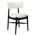 thumbnail image 2 of GDF Studio Modern Dining Chairs, Mid-Century Fabric with Solid Wood Legs for Kitchen Dining Room, Black+Beige, Set of 2, 2 of 8