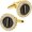 I, variant on A-Z Initial Cufflinks for Men and Women with Clear Crystal, Gold Silver Color Rasied Letter A-Z Cuff Links for French Shirt, Gift for Normal and Business Wearing