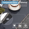 thumbnail image 3 of JOIVI Outdoor Furniture Set, 8 Piece Patio Wicker Sectional Patio Furniture with Storage Box, Tempered Glass Coffee Table and Three Blue Pillows, Gray, 3 of 10
