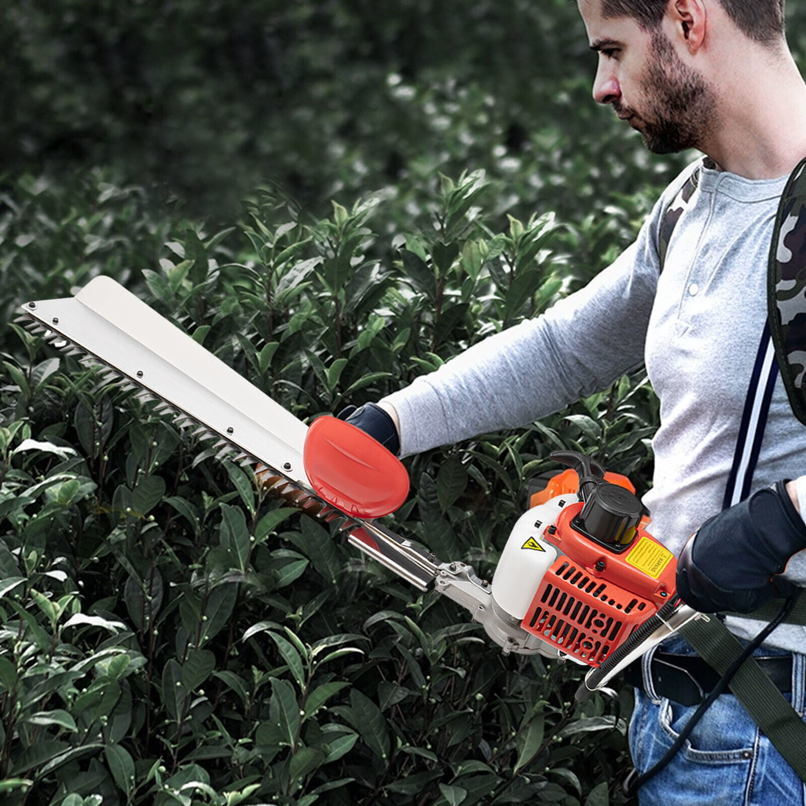 ToppiJoy 22.5CC 650W Gas Hedge Trimmer, 2-Stroke Single-Cylinder Single Edge Hedge Trimmer, Gas Powered Hedge Trimmer Garden Tools for Shrubs Hedges Bushes for Garden Yard Landscape Pruning