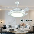 thumbnail image 4 of AFANQI 42 Inch White Invisible Ceiling Fan Light, LED 3 Colors Remote Control Bird Nest Pendant Light, 4 of 6
