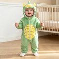 thumbnail image 2 of OJSFQUFP Infant and Toddler Flannel Bodysuit Cute Cartoon Soft and Comfortable Hooded Romper for Fall and Winter., 2 of 4