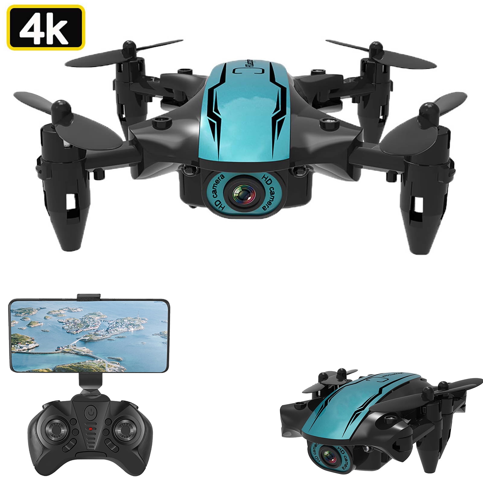 2.4GHz Mini RC Drone For Kids Foldable RC Quadcopter with Altitude Hold Mode PRO 