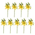 thumbnail image 1 of 9 Pcs Artificial Lily Flowers for Easter Realistic White Fake Tiger Lilies Spring Wedding Table Centerpiece Home Decorations, 1 of 8
