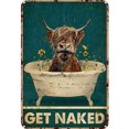 thumbnail image 1 of Placa Metal Vintage Yak Pintura Hierro Rectangular Arte Pared Bar para El 20x30cm, 1 of 9