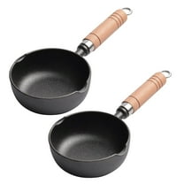 Mobestech Single Egg Frying Pan Cast Iron Black 2Pack