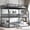 Black, variant on Morufur Queen over Queen over Queen Triple Bunk Bed with Built-in Ladder and Safety Guardrail for Bedroom, White