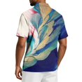 thumbnail image 6 of Tie Dye Polo Shirts for Men Henley Short Sleeve Cotton Linen Tees Causal Vacation Loose T Shirts, S, 6 of 6