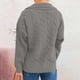 thumbnail image 4 of Suéter de cuello en V para mujer, suéter de punto de manga larga a la moda con cuello en V, suéter, tops para mujer, 4 of 5