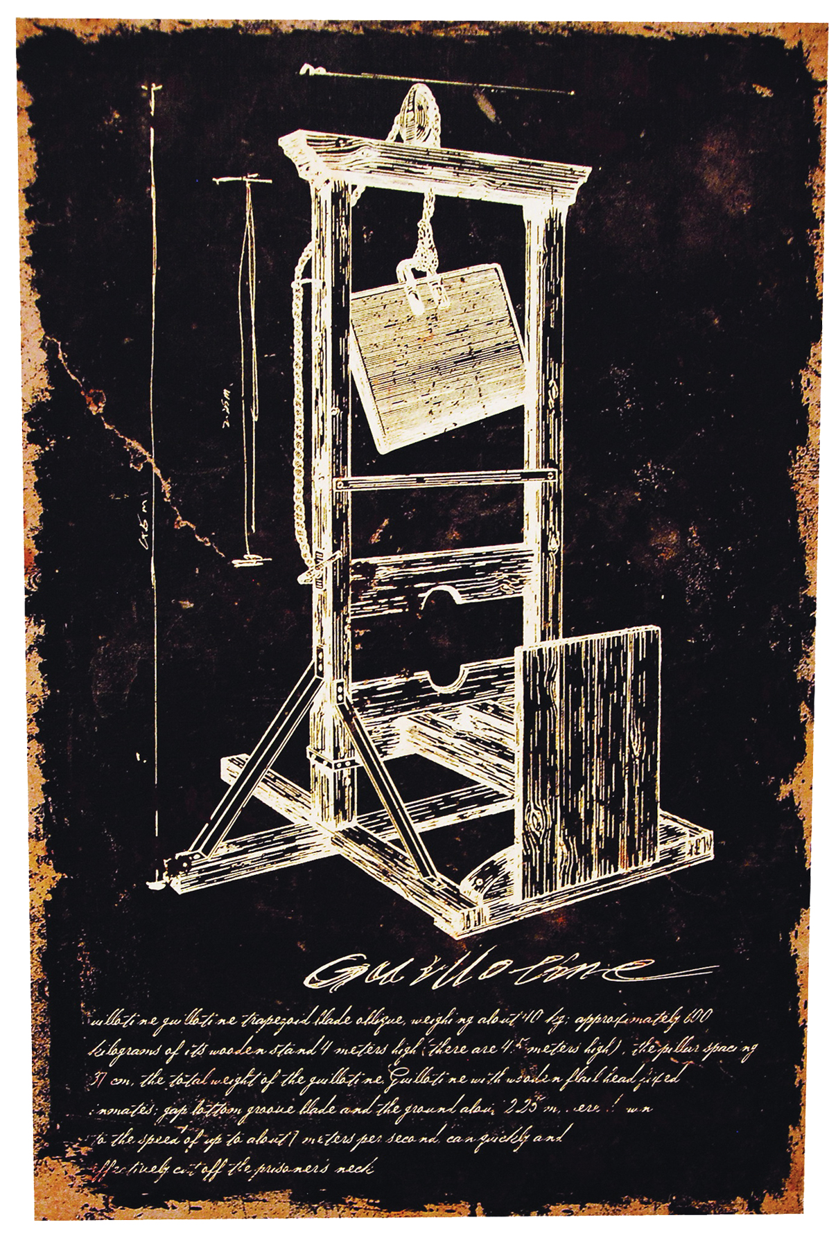 Guillotine Canvas without Frame Halloween Decoration