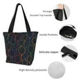 thumbnail image 7 of Cauagu Colorful Balloons Print Canvas Aesthetic Tote Bag for Women Beach Bag Shopping Bags Shoulder Bag Reusable Grocery Bags, 7 of 7