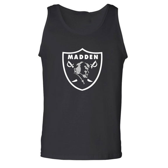 BLACK Raiders John Madden Logo Tank Top ADULT 2XL