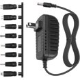 thumbnail image 1 of shiyou-DC 5V 2A 2000mA Alimentation Cordon Chargeur Multi-Tips Adaptateur Secteur 10W avec 8 Connecteurs de Commutation Multiples Sélectionnables pour Boîtier TV Lumières LED Bandes Tablettes Webcam Caméra Haut-Parleur Routeur Transformateur, 1 of 4