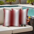 thumbnail image 4 of Red White Ombre Outdoor Waterproof Pillow Covers, Farmhouse Chic Minimalist Gradient Art Decorative Square Throw Pillowcase Sofa Cushion Sham for Patio/Couch/Chair, 16"x16" 2 Pack, 4 of 8
