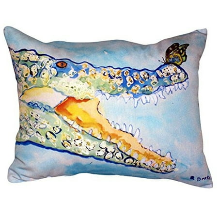 Croc & Butterfly No Cord Indoor/Outdoor Pillow 16x20