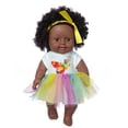 thumbnail image 1 of Vinilo Toy HUOGUO para bebés africanos negros de 31 cm con pelo rizado, 1 of 5