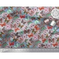 thumbnail image 2 of Soimoi Crepe Silk Fabric Colorful Butterfly Print Fabric by The Yard 42 Inch Wide, 2 of 3
