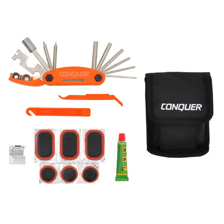 multi function bike tool with patch kit & tire levers 18 (Best Bike Patch Kit)