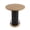 Oak, variant on Boupower Round Bar Table, 31.5 Inch Pub Dining Table with Fluted Pedestal & Metal Footrest, Counter Height High Top Table for Home Bar, Kitchen, Dining Room