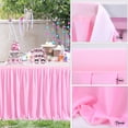 thumbnail image 4 of Pleated Table Skirt For Rectangle Table 9 Ft Ruffle Tutu Table Cloth For Wedding Baby Shower Birthday Party Banquet, 4 of 9