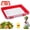 Red, variant on Food Preservation Tray, Reusable Silicone Food Storage Tray, Stackable Vacuum Seal Storage Trays, Portable Stretchable Container for Kitchen Organization